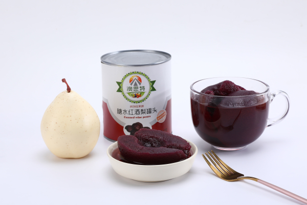 糖水紅酒梨罐頭